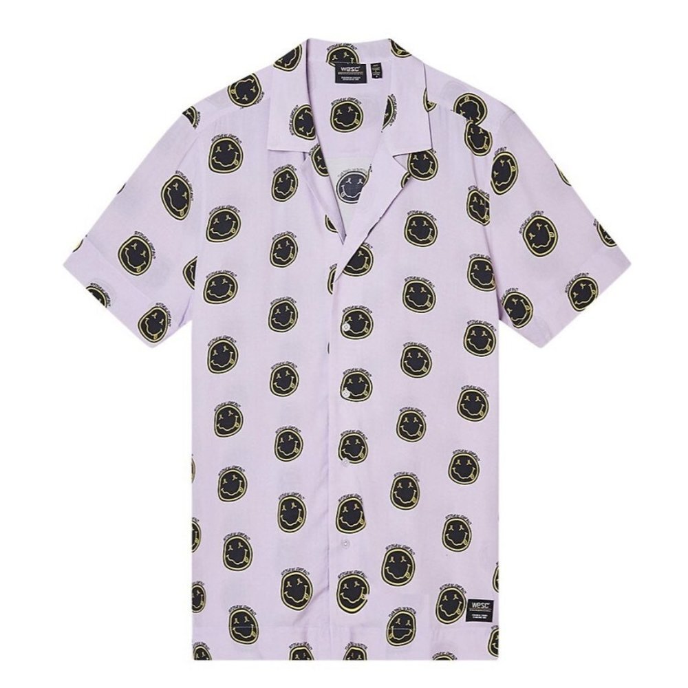 Wesc Nevin Happy Camp Shirt Purple Men’s XL